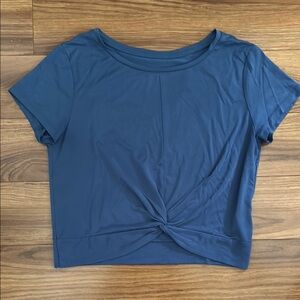 Blue Twist Front workout top